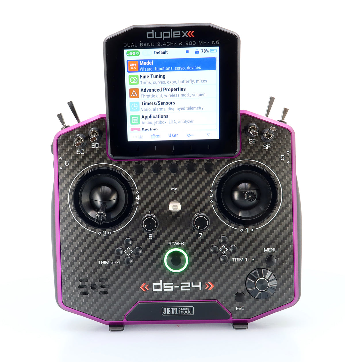 JETI DUPLEX DS-24II-Carbon Line Purple anodised