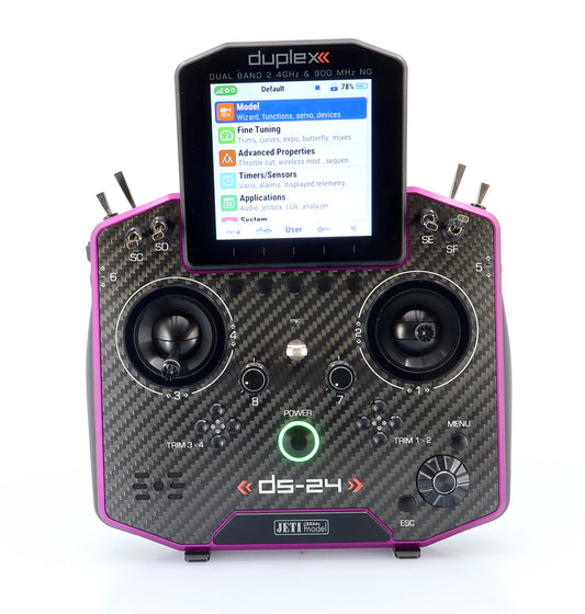 JETI DUPLEX DS-24II-Carbon Line Purple anodized