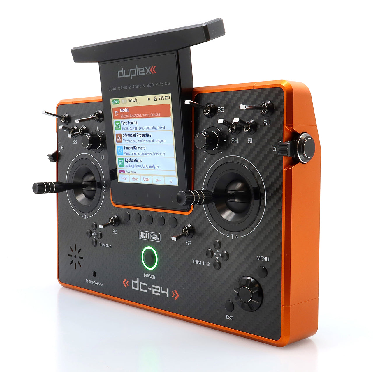 Jeti Duplex DC-24 IIR2 - Carbon Line Orange anodized