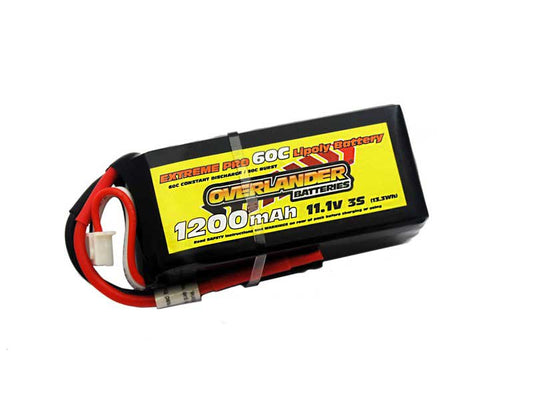 Overlander Lipo Battery 1200mAh 3S 11.1v 60C EXTREME PRO