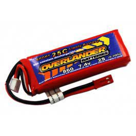 Overlander Lipo Battery 860mAh 2S 7.4v 25C Sport