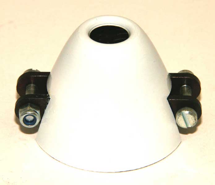 RFM White Spinner 40mm nose diameter 5mm shaft with cooling hole